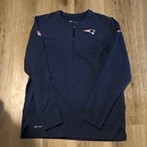 Nike New England Patriots NFL on field sideline player zip up jacket